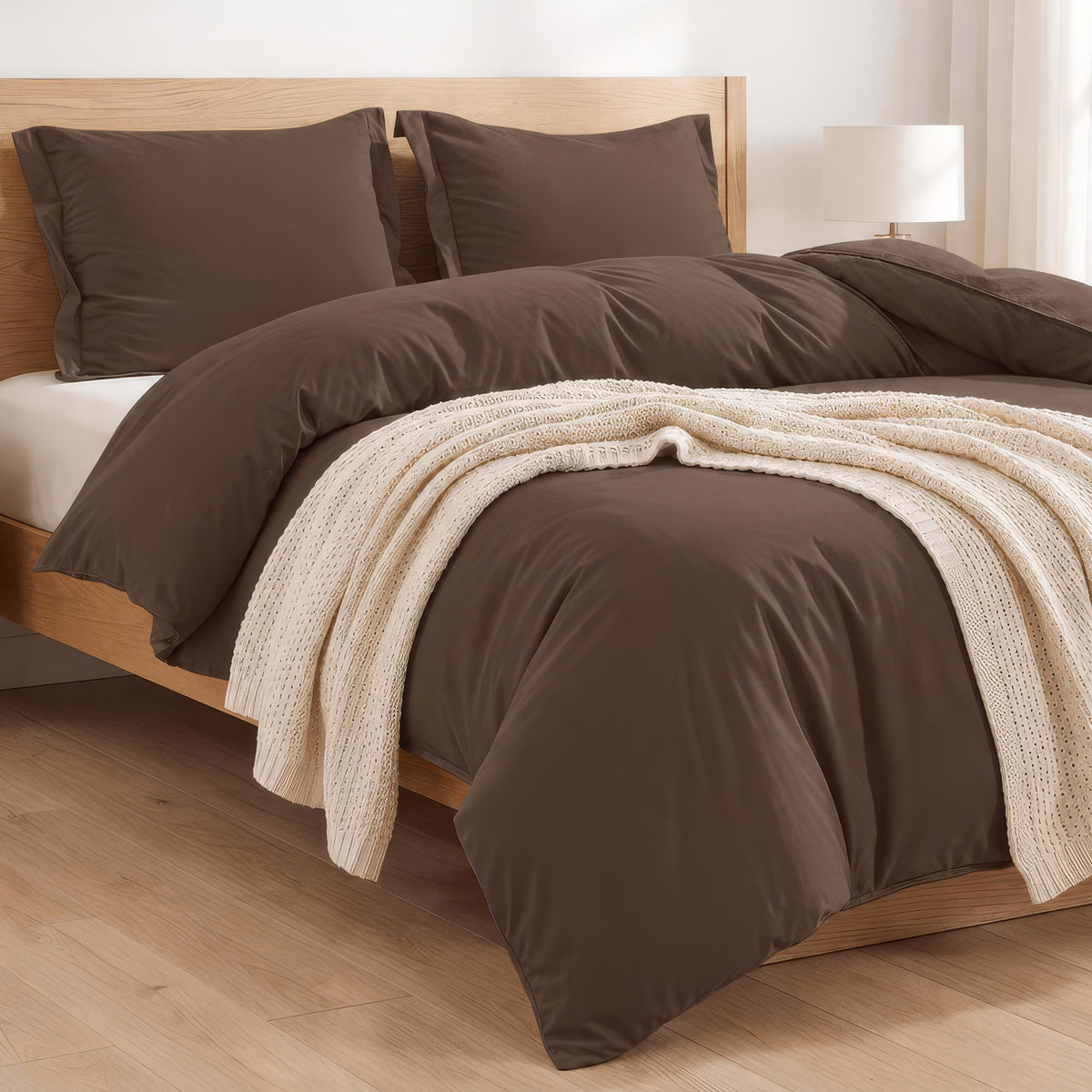 Essential 3-Piece Solid Duvet Cover Set