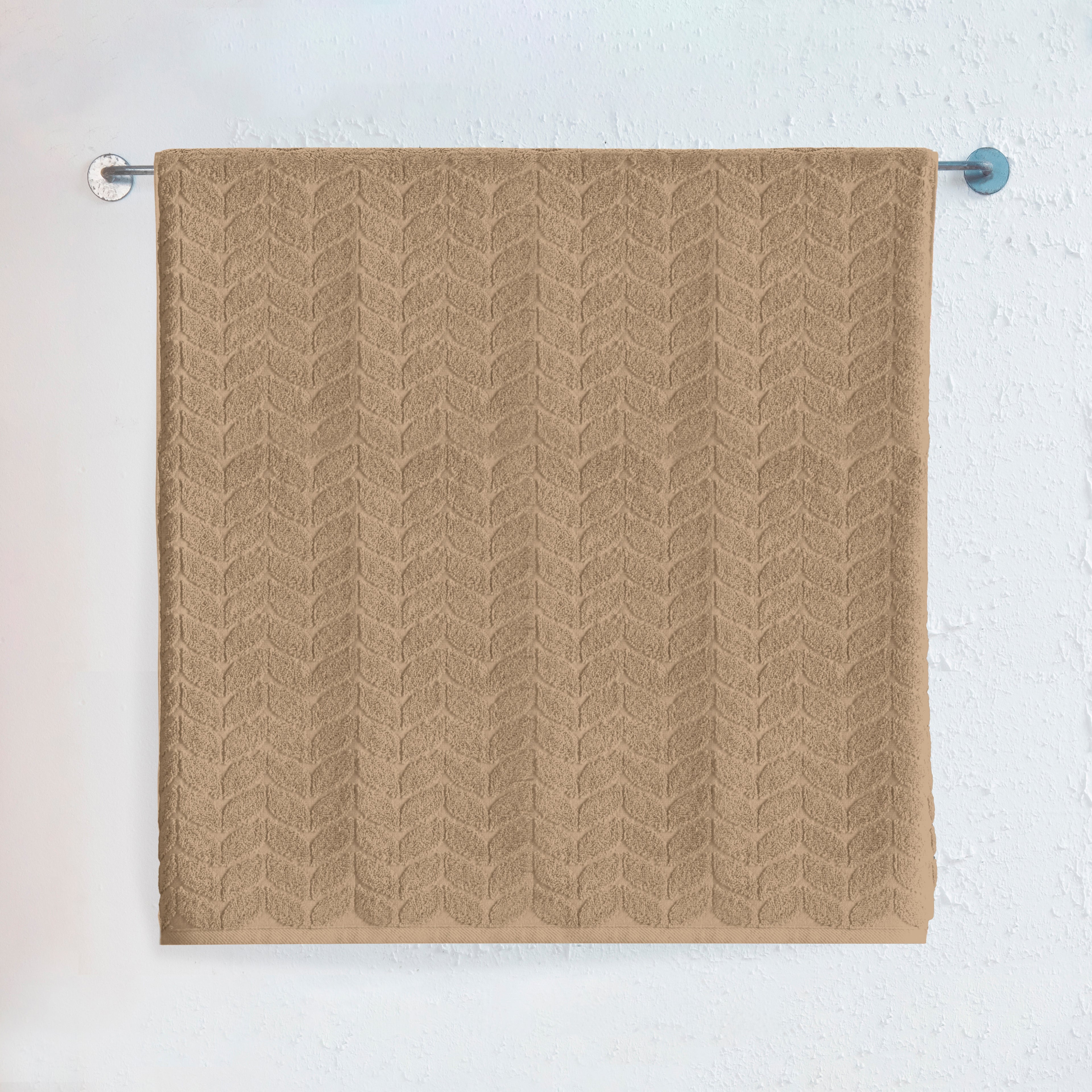 1-Piece Premium Turkish Cotton Braided Jumbo Towel, 35x 70 inch