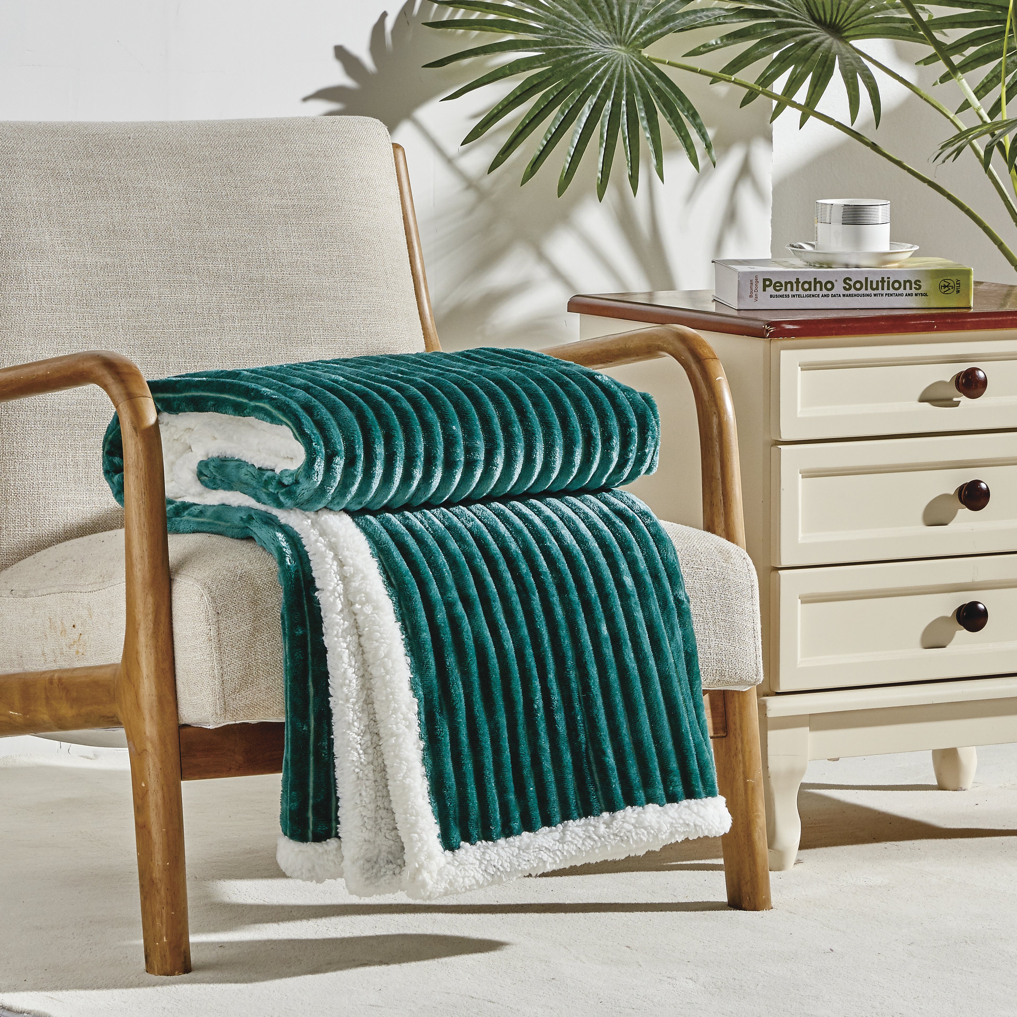 Corduroy Design Luxury Sherpa Blanket
