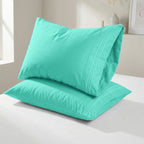 Set of 2 Pillowcases- 3 Line Embroidery