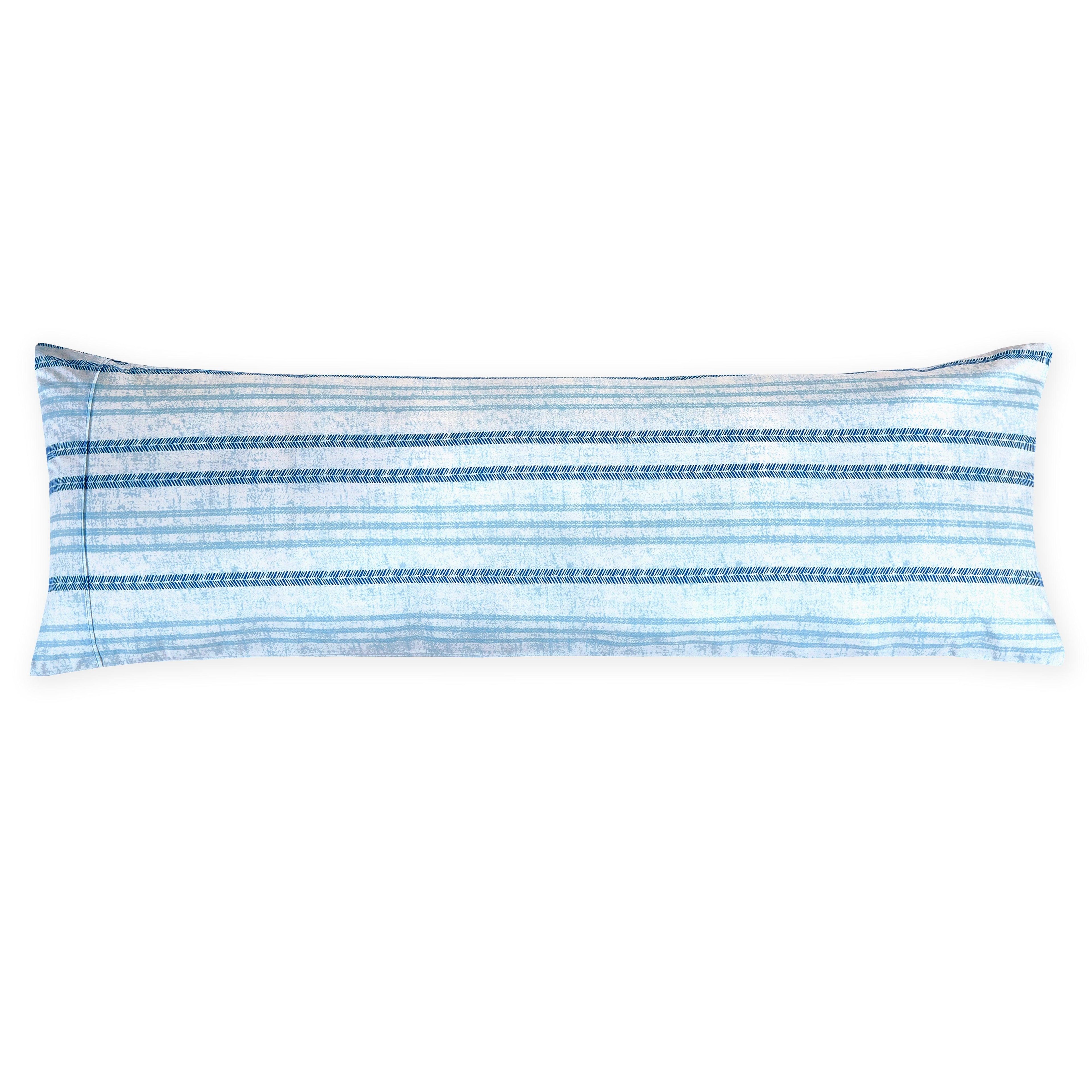 Set of 2 Floral and Stripe Pattern Pillowcases