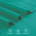 6-Piece Dobby Stripe Printed Bed Sheet Set- Soft as a Hotel Premium Quality