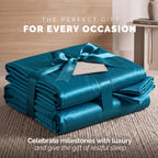 Fine 4-Piece Silky Satin Sheet Set, Moody Shades
