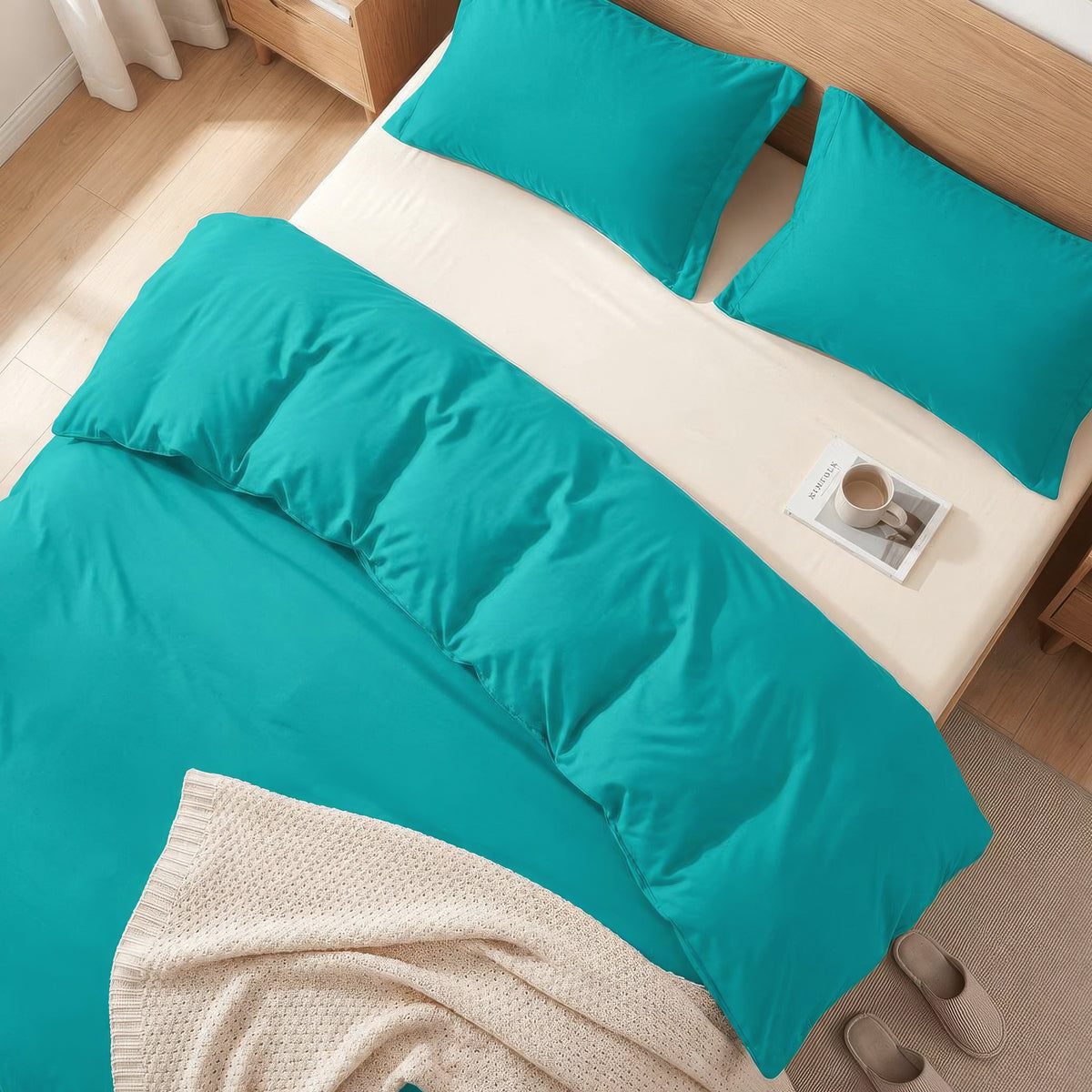 Essential 3-Piece Solid Duvet Cover Set