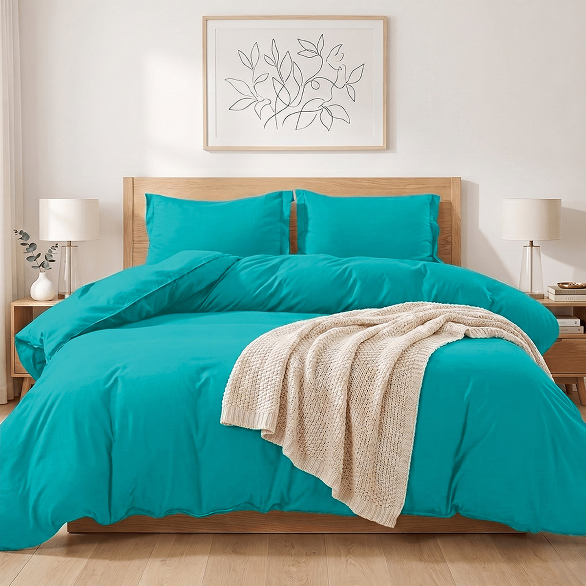 Essential 3-Piece Solid Duvet Cover Set