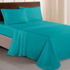 Essential 4-Piece 3-Line Embroidery Sheet Set, Soft as a Hotel Premium Quality,  Moody Shades