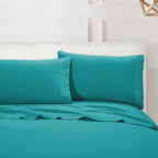 Essential 4-Piece 3-Line Embroidery Sheet Set, Soft as a Hotel Premium Quality,  Moody Shades