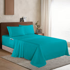 Extra deep 18-24 Inch Pocket 3 Line Embroidery, 4-Piece Sheet Set, Moody Shades