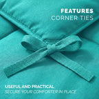 Pinch Pleated Pintuck Pattern, 3-Piece Duvet Cover Set - Features Corner Ties