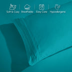 Essential 6-Piece 3-Line Embroidery Sheet Set, Soft as a Hotel Premium Quality,  Moody Shades