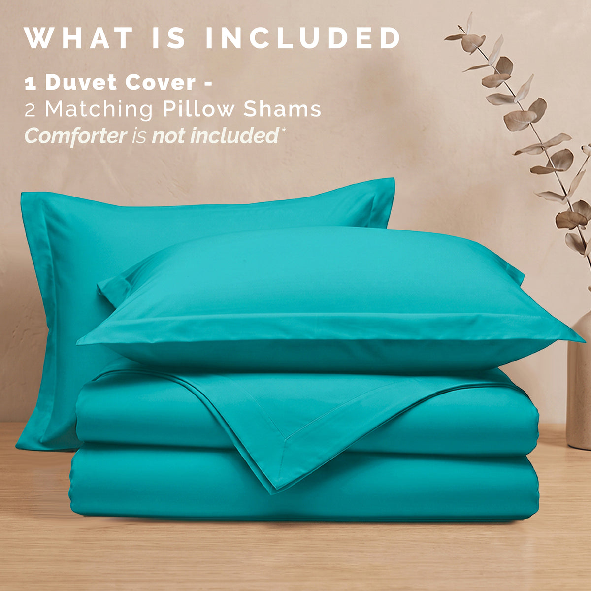 Essential 3-Piece Solid Duvet Cover Set