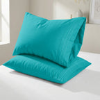 Set of 2 Pillowcases- 3 Line Embroidery