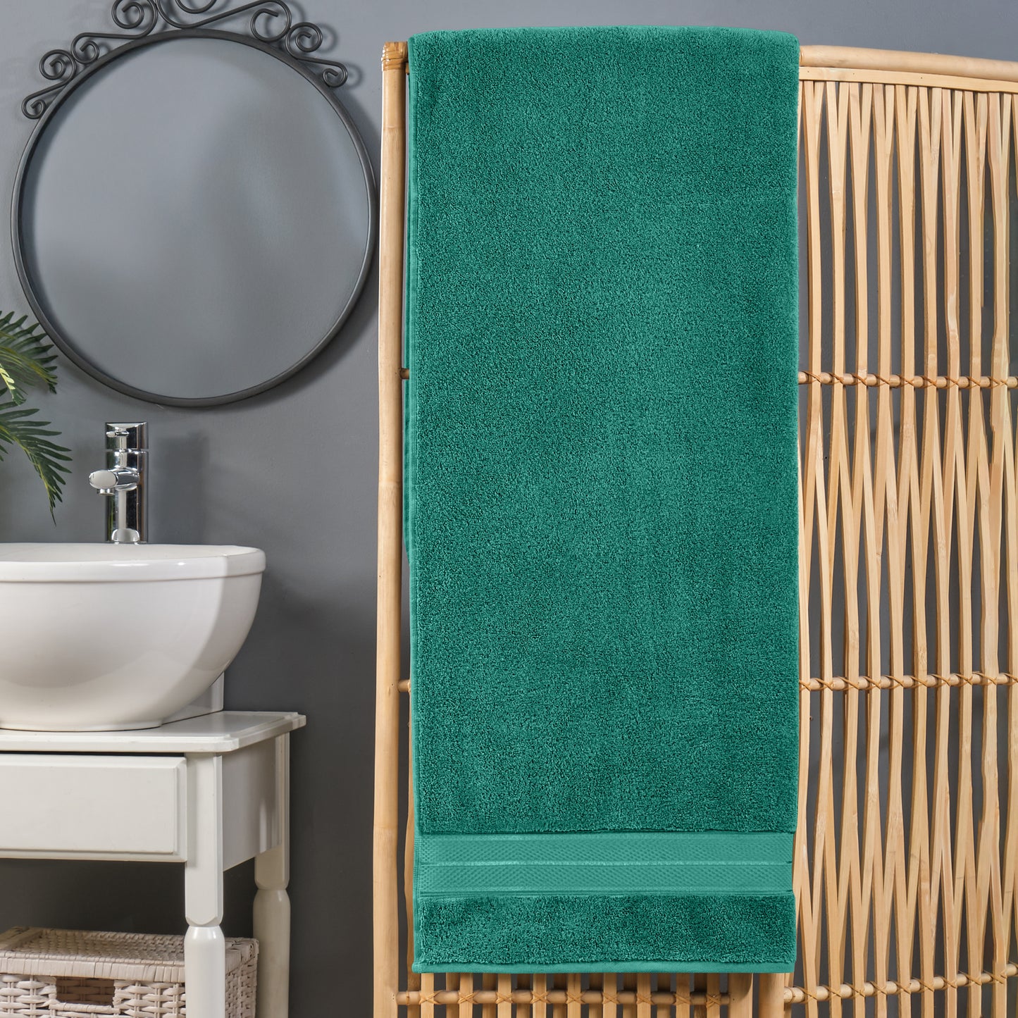 Elegant Comfort 1-Piece Premium Turkish Cotton Three Line Popcorn Oversized Bath Sheet Towel 40 x 80 Inch