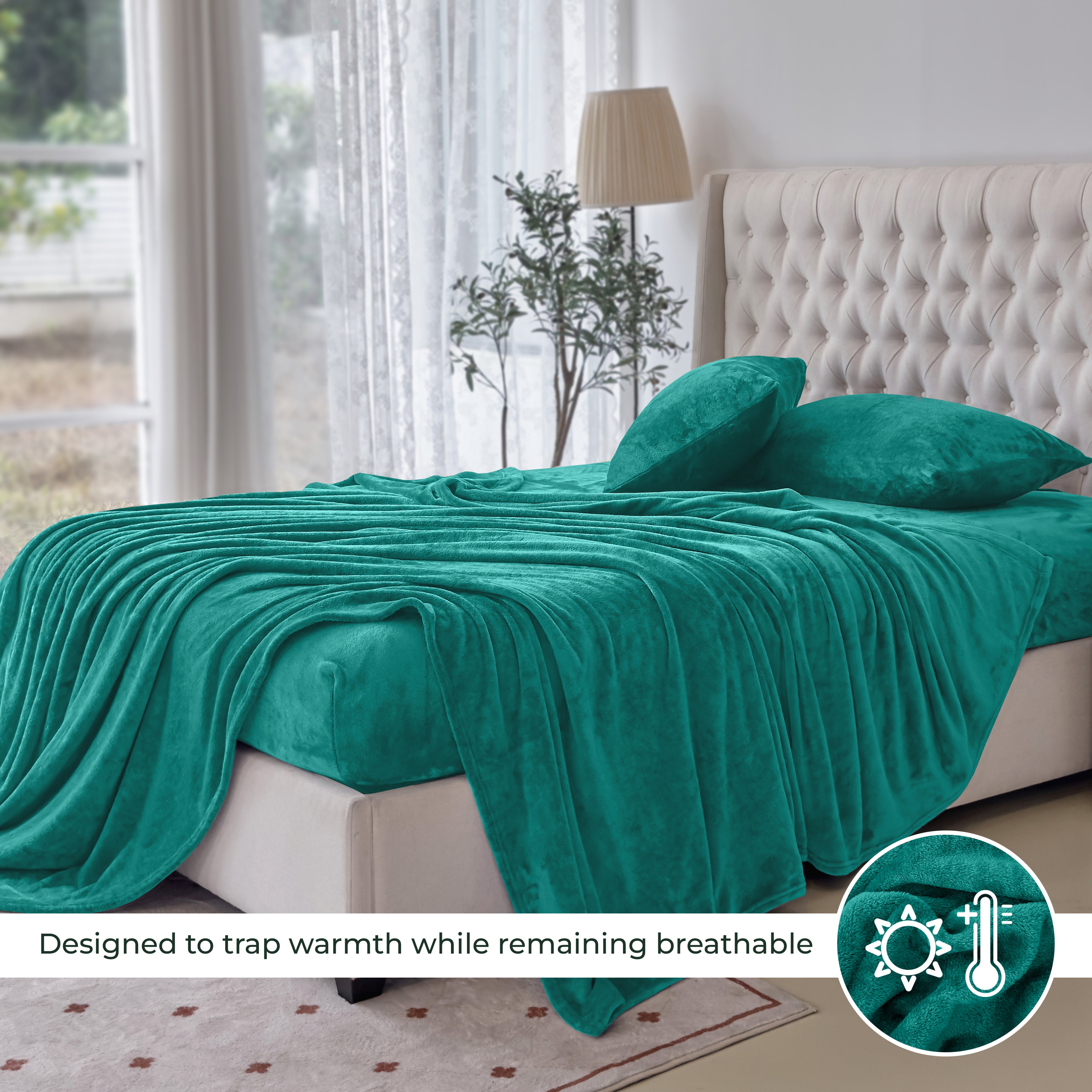 4-Piece Velvet Plush Flannel Sheet Set