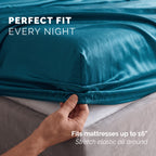 Fine 4-Piece Silky Satin Sheet Set, Moody Shades