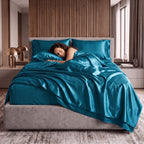 Fine 4-Piece Silky Satin Sheet Set, Moody Shades