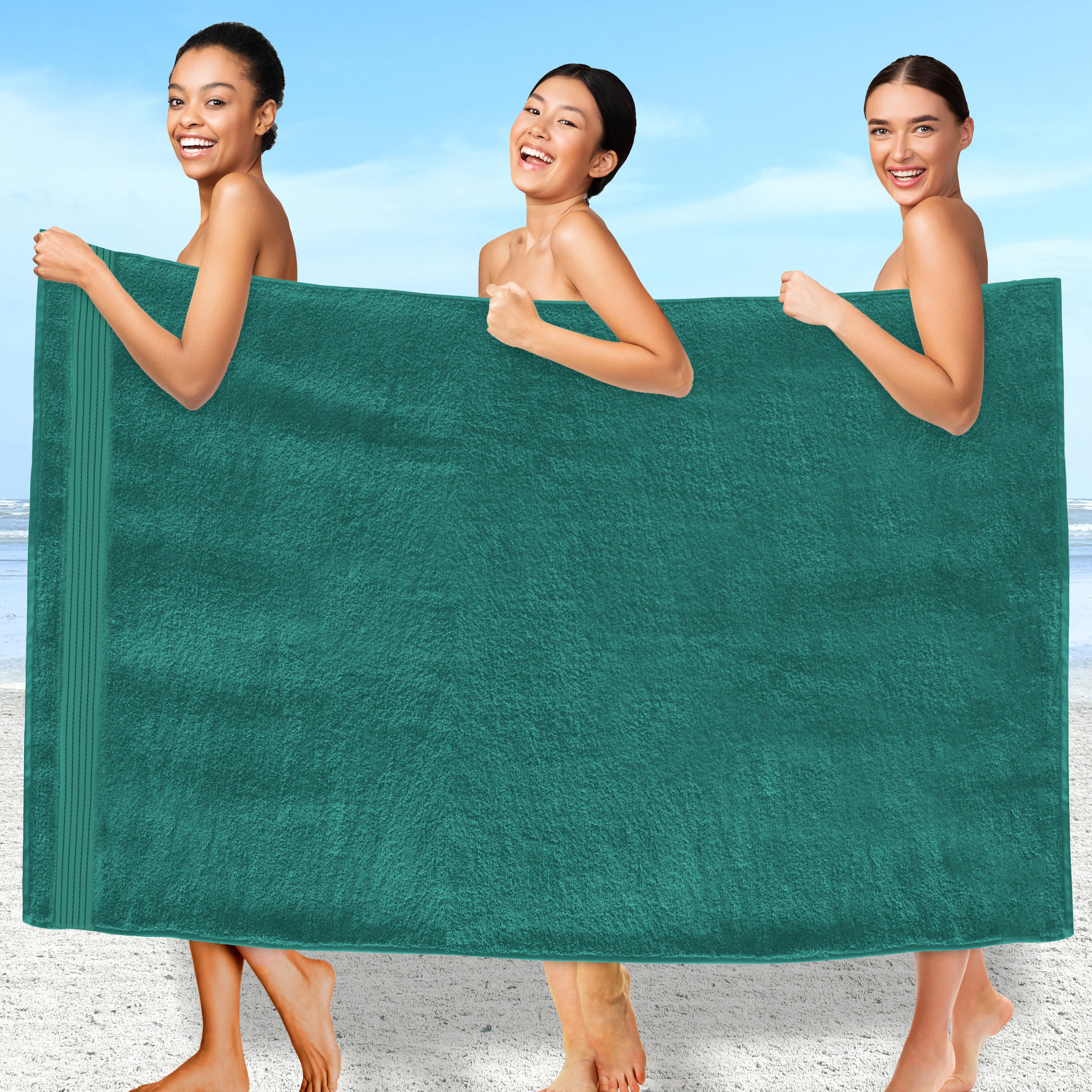 1-Piece Premium Turkish Cotton Oversized Bath Sheet Towel 40 x 80 Inch