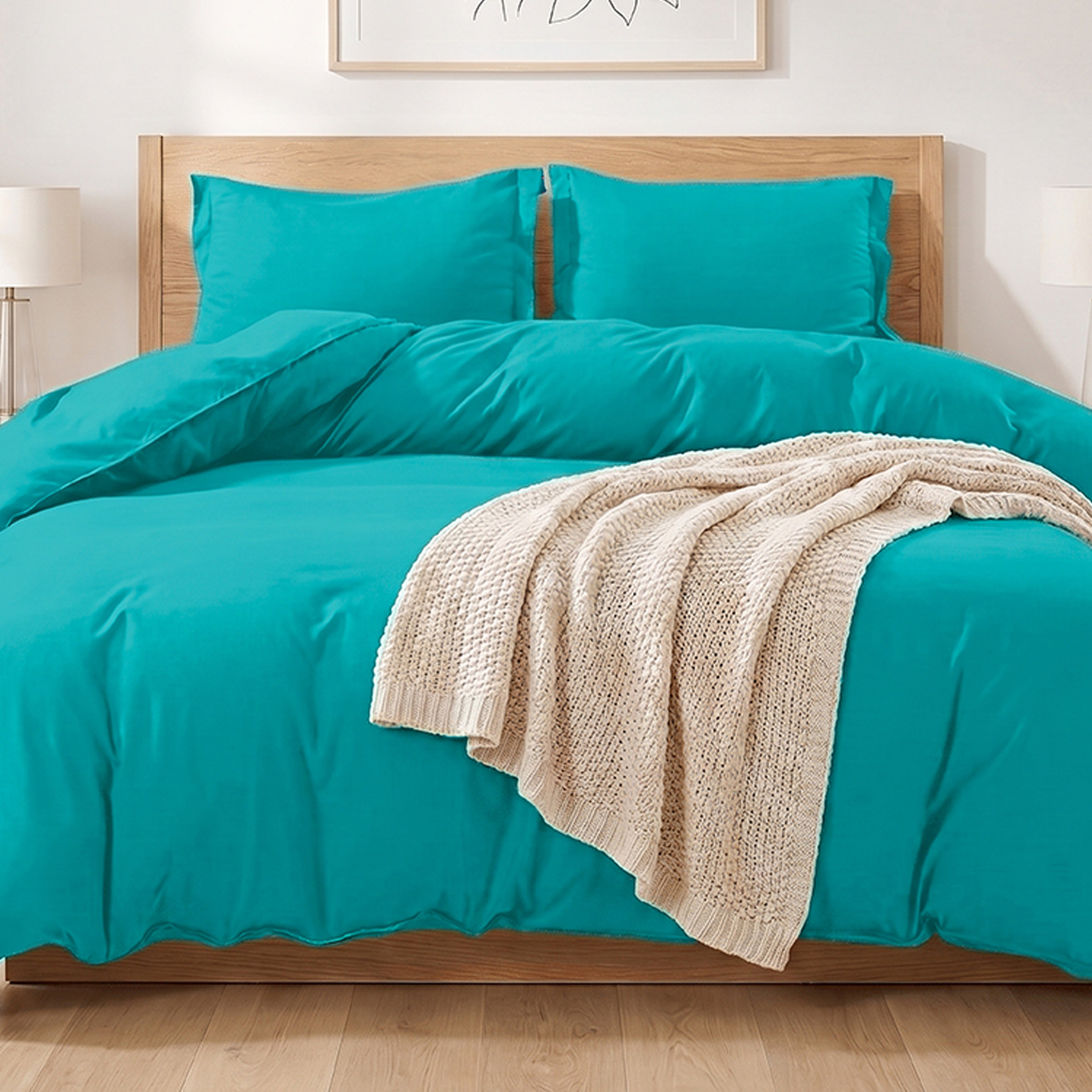 Essential 3-Piece Solid Duvet Cover Set