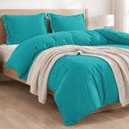 Essential 3-Piece Solid Duvet Cover Set