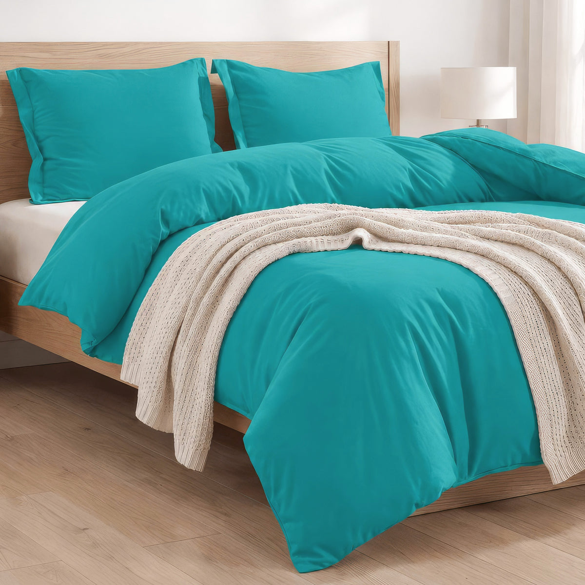 Essential 3-Piece Solid Duvet Cover Set