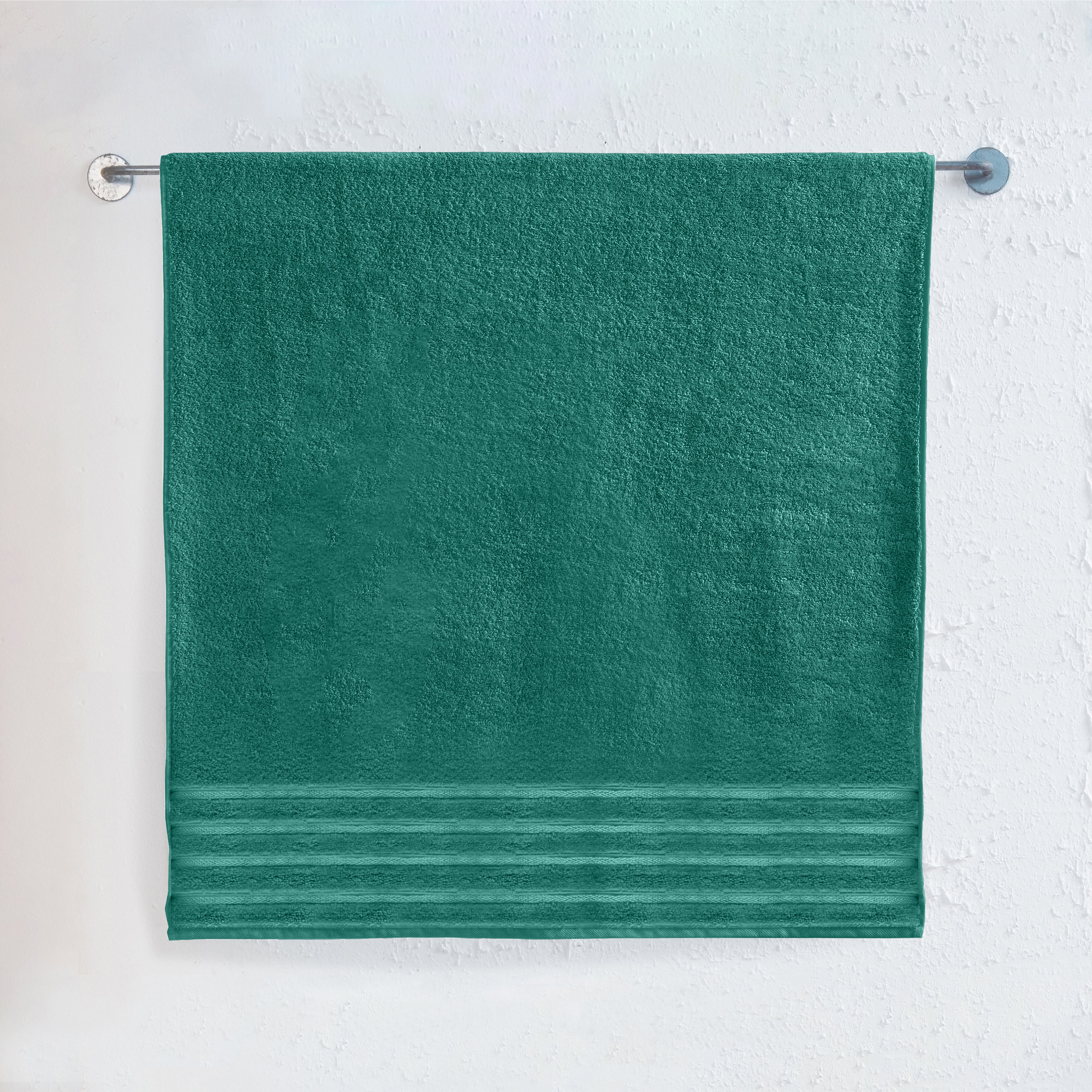 1-Piece Premium Turkish Cotton 4 Lines Stripe Jumbo Towel, 35x 70 inch