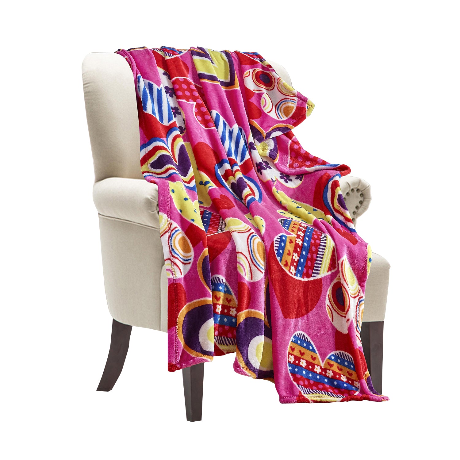 Valentine's Day 50" x 60" Throw - Love Theme Flannel Fleece Throw Blanket