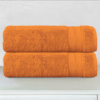 2-Pack Turkish Cotton Three Line Popcorn Bath Towel Set, 27 x 54 inch