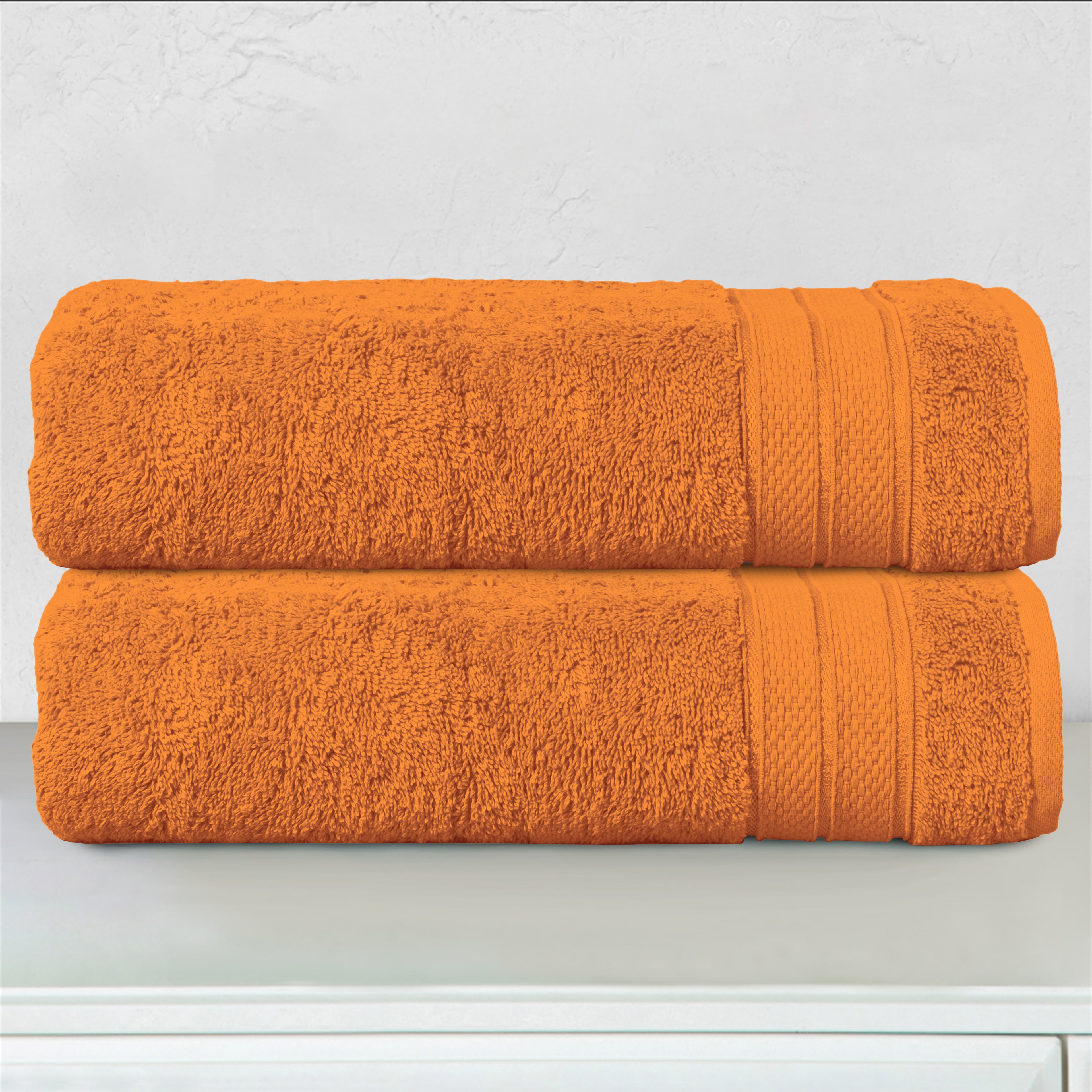 2-Pack Turkish Cotton Three Line Popcorn Bath Towel Set, 27 x 54 inch