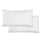 Set of 2 Floral and Stripe Pattern Pillowcases