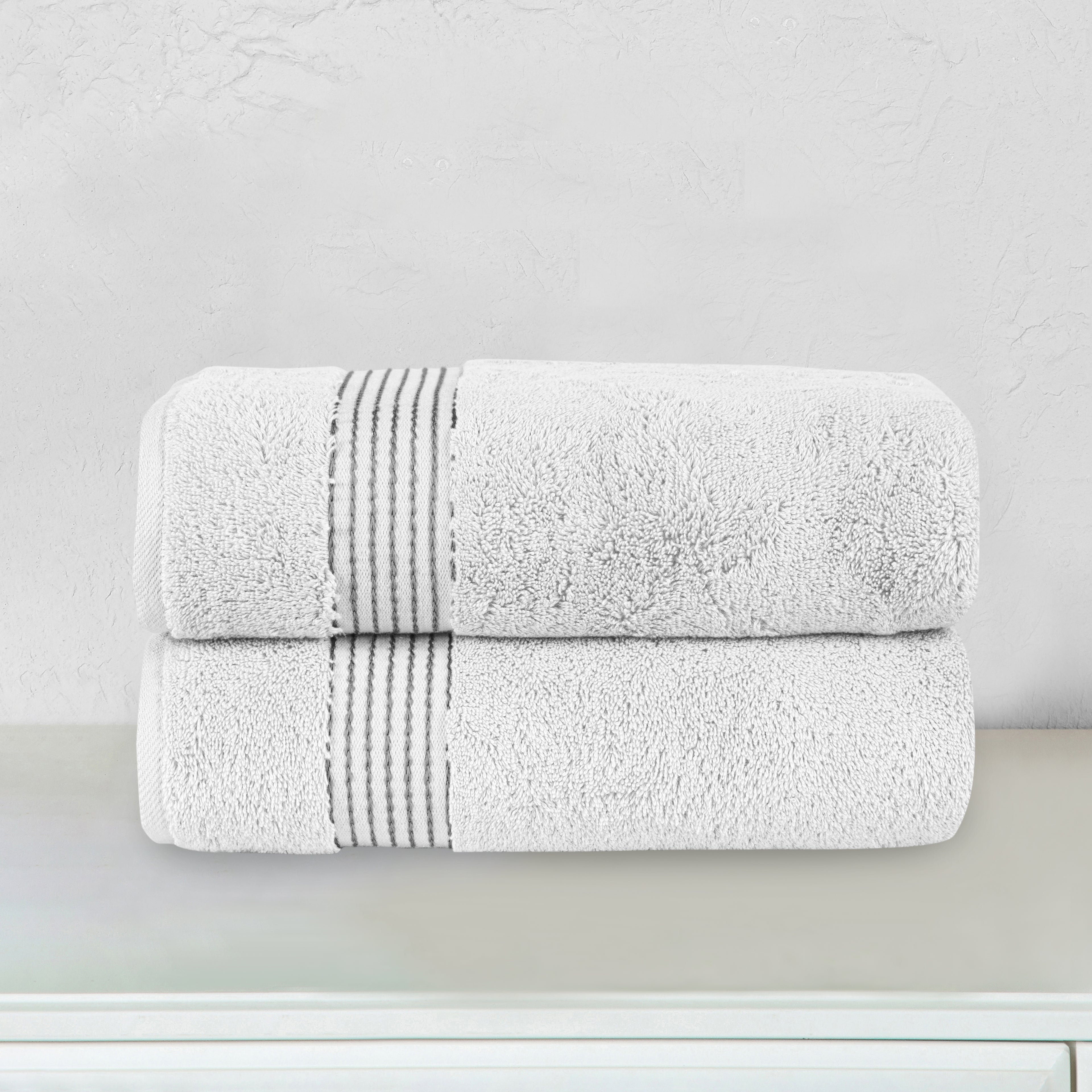 2-Pack Premium Turkish Cotton Bath Towel Set, 27 x 54 inch