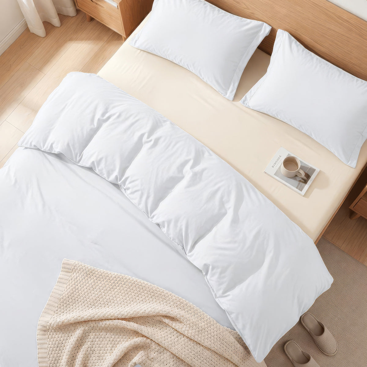 Essential 3-Piece Solid Duvet Cover Set