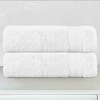 2-Pack Turkish Cotton Three Line Popcorn Bath Towel Set, 27 x 54 inch