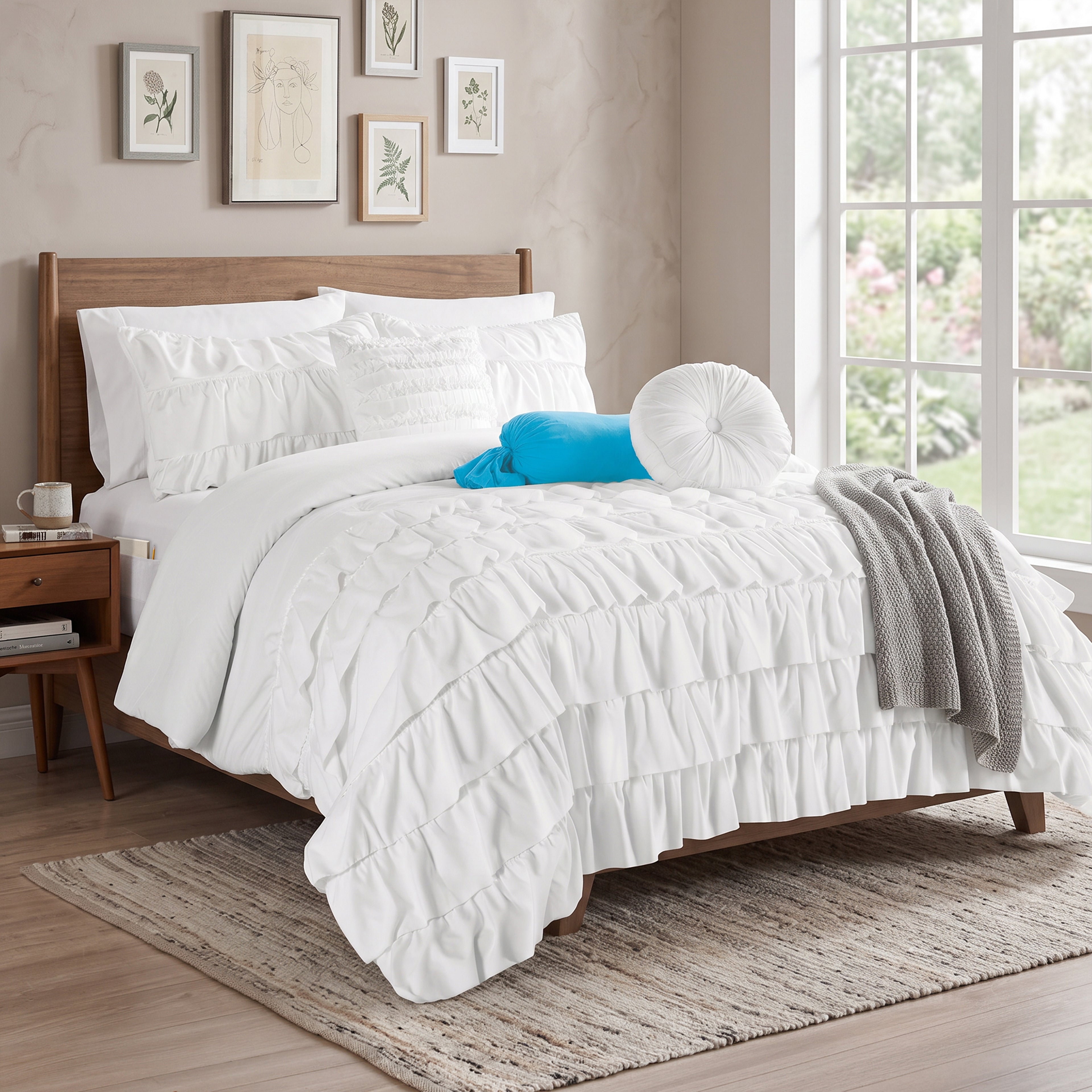 10-Piece Cinderella Comforter Set, Includes 4-Piece Sheet Set with Double Sided Storage Pockets