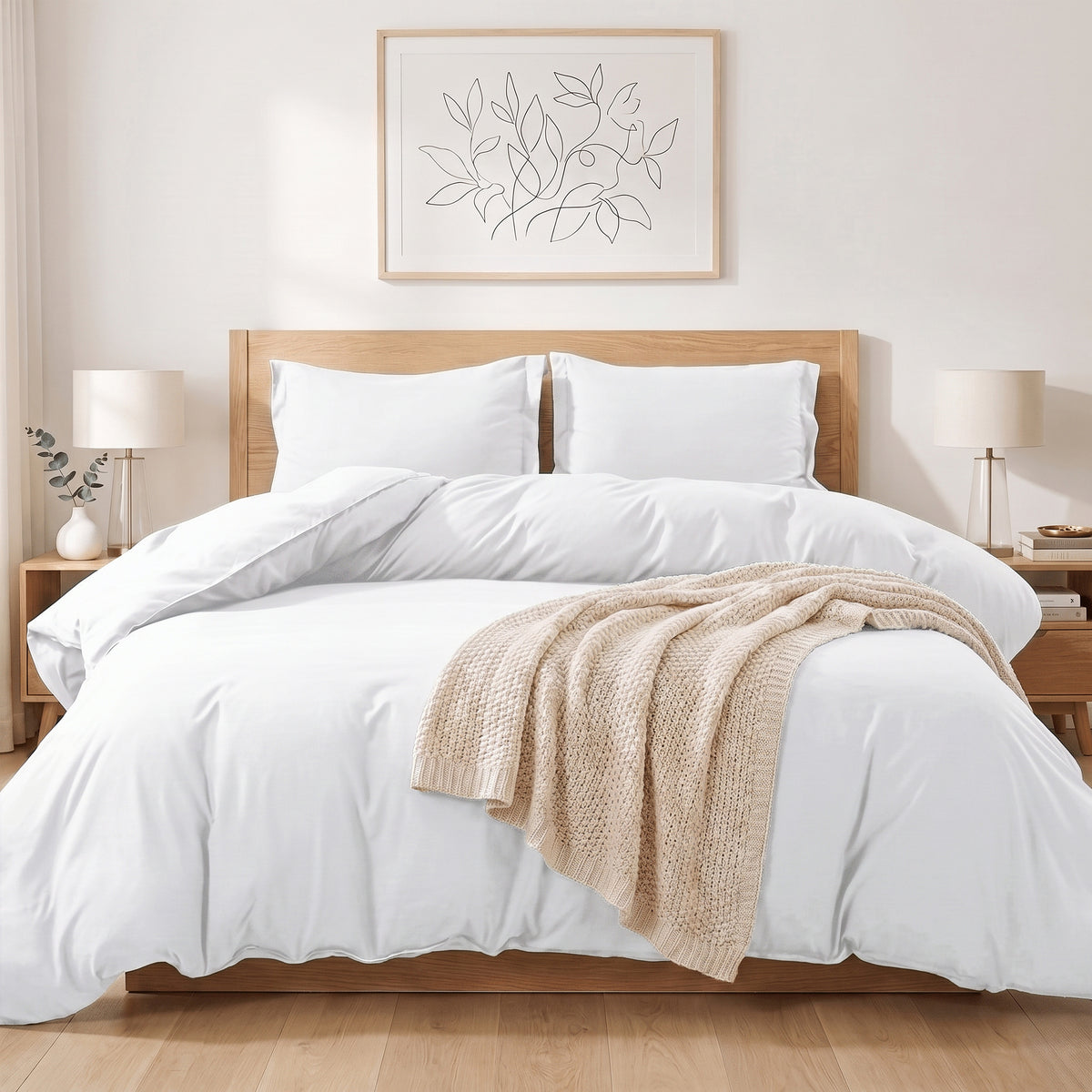 Essential 3-Piece Solid Duvet Cover Set
