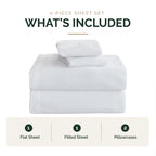 4-Piece Velvet Plush Flannel Sheet Set