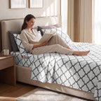 6-Piece Moroccan Trellis Printed Pattern - Soft as a Hotel Premium Quality