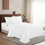 Extra deep 18-24 Inch Pocket 3 Line Embroidery, 4-Piece Sheet Set, Bright Shades