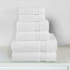 6-Piece Turkish Cotton Towel Set, 2 Washcloths, 2 Hand Towels and 2 Bath Towels