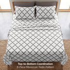 6-Piece Moroccan Trellis Printed Pattern - Soft as a Hotel Premium Quality