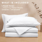 Essential 3-Piece Solid Duvet Cover Set