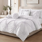10-Piece Sunflower Comforter Set - Includes 4-Piece Sheet Set with Double Sided Storage Pockets