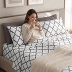 6-Piece Moroccan Trellis Printed Pattern - Soft as a Hotel Premium Quality