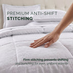 8-Piece Bamboo Floral Pattern Comforter Set- Includes 4-Piece Sheet Set with Double Sided Storage Pockets
