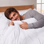 Pinch Pleated Pintuck Pattern, 3-Piece Duvet Cover Set - Features Corner Ties
