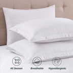 8-Piece Bamboo Floral Pattern Comforter Set- Includes 4-Piece Sheet Set with Double Sided Storage Pockets