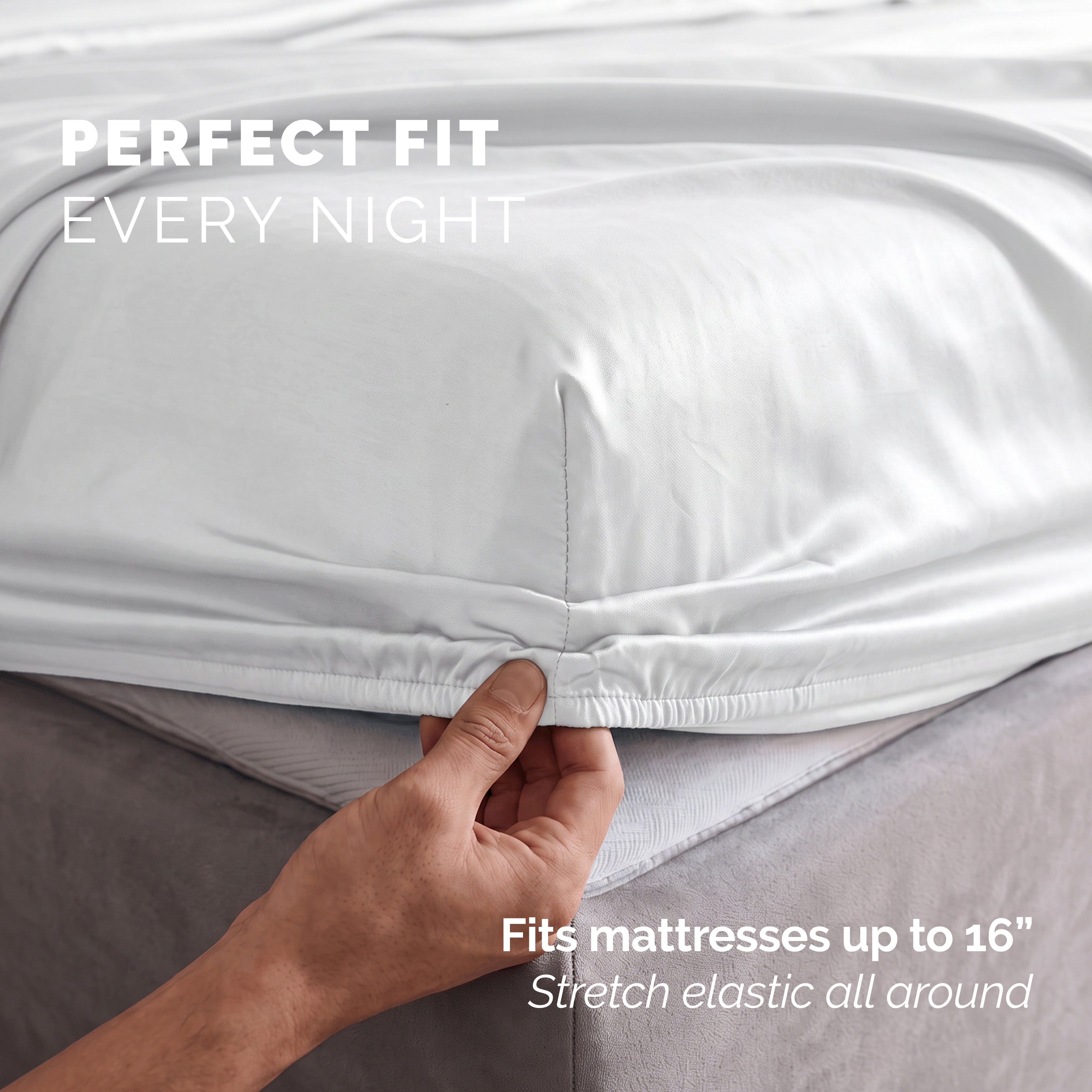 Fine 4-Piece Silky Satin Sheet Set, Bright Shades