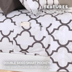 6-Piece Moroccan Trellis Printed Pattern - Soft as a Hotel Premium Quality