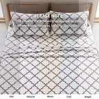 6-Piece Moroccan Trellis Printed Pattern - Soft as a Hotel Premium Quality