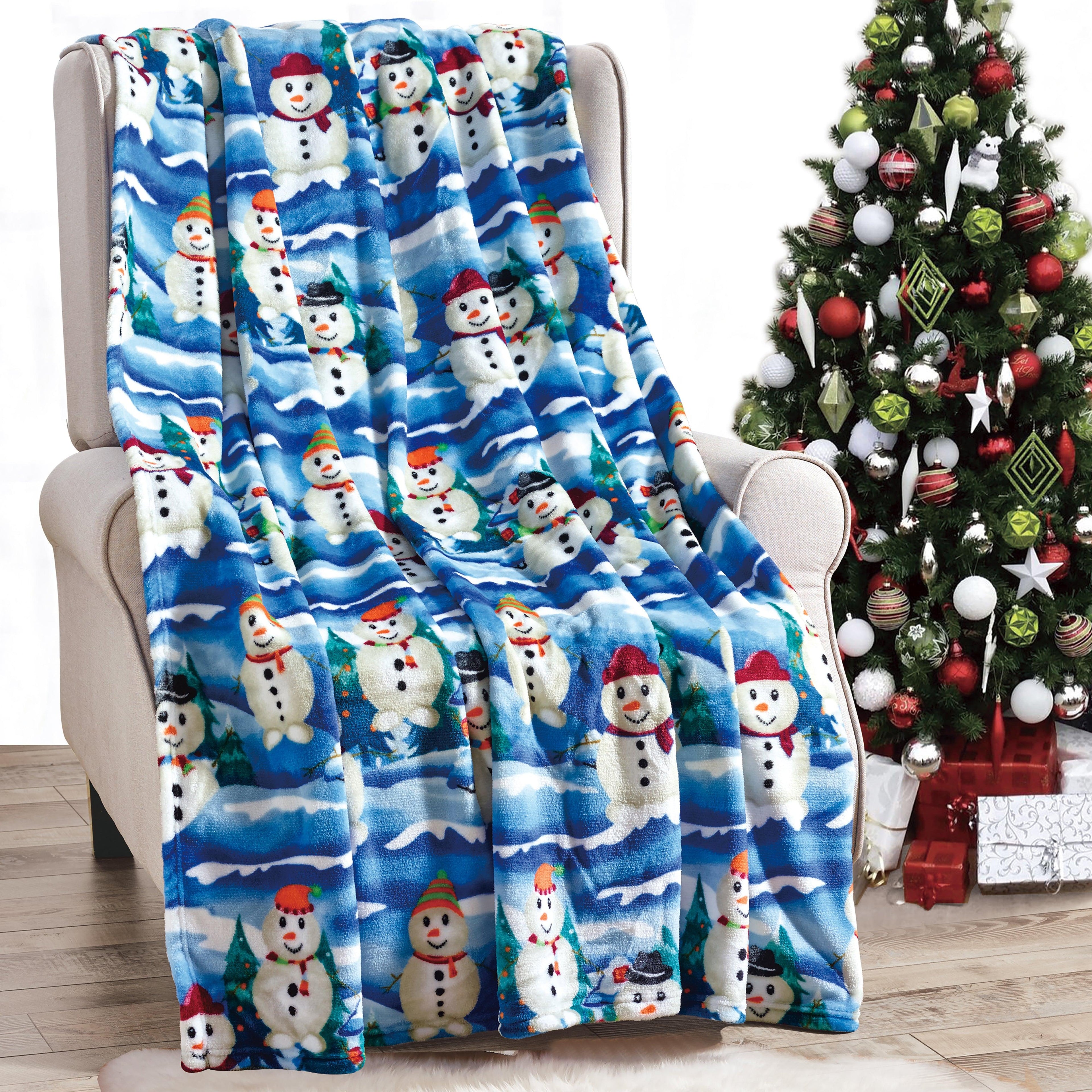 50" x 60" Holiday Velvet Plush Blanket Throw - 50 x 60 inches