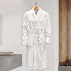 Men Shawl Collar Velvet Fleece Long Bathrobe